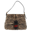 FENDI Mamma Baguette Shoulder Bag Harako leather Brown Gold Auth 202625SAM-2