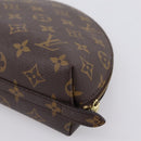 LOUIS VUITTON Monogram Trousse Demi Ronde Cosmetic Pouch M47520 LV Auth 202626-10