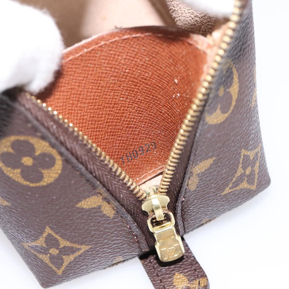 LOUIS VUITTON Monogram Trousse Demi Ronde Cosmetic Pouch M47520 LV Auth 202626