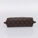 LOUIS VUITTON Monogram Trousse Demi Ronde Cosmetic Pouch M47520 LV Auth 202626-7