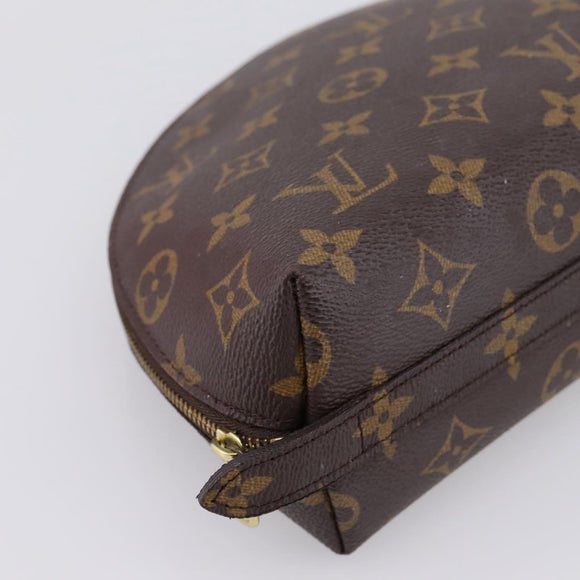 LOUIS VUITTON Monogram Trousse Demi Ronde Cosmetic Pouch M47520 LV Auth 202626