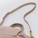 Miu Miu Vitellolux Hand Bag Leather 2way Pink Gold Tone Auth 202628V-10