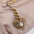 Miu Miu Vitellolux Hand Bag Leather 2way Pink Gold Tone Auth 202628V-16