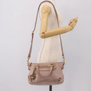 Miu Miu Vitellolux Hand Bag Leather 2way Pink Gold Tone Auth 202628V-28