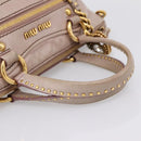Miu Miu Vitellolux Hand Bag Leather 2way Pink Gold Tone Auth 202628V-7