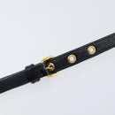 Miu Miu Vitellolux Matelasse Hand Bag Leather 2way Black Gold Tone Auth 202629V-9