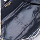 Miu Miu Vitellolux Matelasse Hand Bag Leather 2way Black Gold Tone Auth 202629V-11
