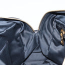 Miu Miu Vitellolux Matelasse Hand Bag Leather 2way Black Gold Tone Auth 202629V-23