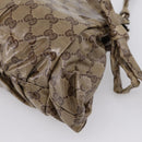 GUCCI GG Crystal Histeria Clutch Bag patent Beige Gold Tone 197015 Auth 202630-10