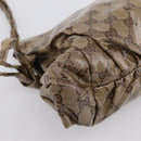 GUCCI GG Crystal Histeria Clutch Bag patent Beige Gold Tone 197015 Auth 202630-9