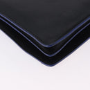 CELINE Shoulder Bag Leather Blue Black Auth 202635A-16