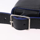 CELINE Shoulder Bag Leather Blue Black Auth 202635A-8