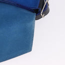 CELINE Shoulder Bag Leather Blue Black Auth 202635A-20