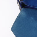 CELINE Shoulder Bag Leather Blue Black Auth 202635A-21