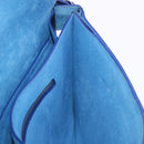 CELINE Shoulder Bag Leather Blue Black Auth 202635A-23