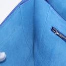 CELINE Shoulder Bag Leather Blue Black Auth 202635A-24