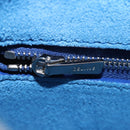 CELINE Shoulder Bag Leather Blue Black Auth 202635A-28