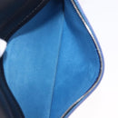 CELINE Shoulder Bag Leather Blue Black Auth 202635A-30