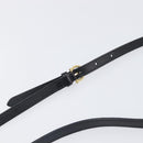 Salvatore Ferragamo Gancini Hand Bag Leather 2way Black Gold Tone Auth 202636V-11
