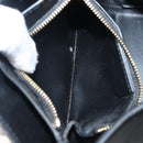 Salvatore Ferragamo Gancini Hand Bag Leather 2way Black Gold Tone Auth 202636V-25