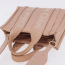 Chloe Woody Small Hand Bag Nylon 2way Pink Gold Auth 202651A-6
