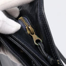 BOTTEGA VENETA Shoulder Bag Leather Black Gold Auth 202655A-9