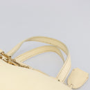 Miu Miu Hand Bag Leather Ivory Gold Auth 202657A-14