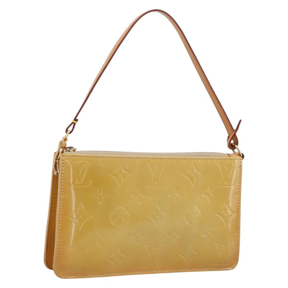 LOUIS VUITTON Monogram Vernis Lexington Pouch Beige M91010 LV Auth 202659A