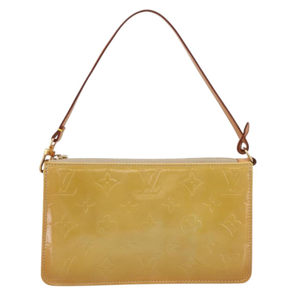 LOUIS VUITTON Monogram Vernis Lexington Pouch Beige M91010 LV Auth 202659A