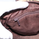 BURBERRY Nova Check Hand Bag Canvas Beige Gold Auth 202661-20