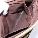 BURBERRY Nova Check Hand Bag Canvas Beige Gold Auth 202661-12