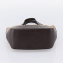 BURBERRY Nova Check Hand Bag Canvas Beige Gold Auth 202661-5