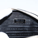 PRADA Chain Shoulder Bag Leather White Silver Auth 202662-16
