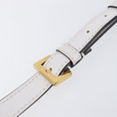 VALENTINO Shoulder Bag Leather White Gold Auth 202663A-10