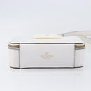 VALENTINO Shoulder Bag Leather White Gold Auth 202663A-6