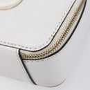 VALENTINO Shoulder Bag Leather White Gold Auth 202663A-11