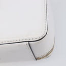 VALENTINO Shoulder Bag Leather White Gold Auth 202663A-18