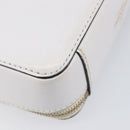 VALENTINO Shoulder Bag Leather White Gold Auth 202663A-19