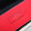 VALENTINO Shoulder Bag Leather White Gold Auth 202663A-22