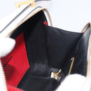VALENTINO Shoulder Bag Leather White Gold Auth 202663A-23