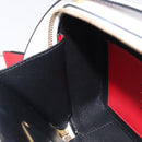 VALENTINO Shoulder Bag Leather White Gold Auth 202663A-24