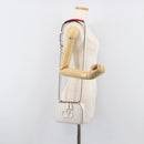 VALENTINO Shoulder Bag Leather White Gold Auth 202663A-26
