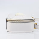 VALENTINO Shoulder Bag Leather White Gold Auth 202663A-3
