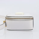 VALENTINO Shoulder Bag Leather White Gold Auth 202663A-5