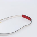VALENTINO Shoulder Bag Leather White Gold Auth 202663A-14