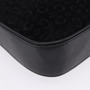 CELINE C Macadam Canvas Shoulder Bag Suede Black Silver Auth 202665A-11
