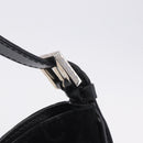 CELINE C Macadam Canvas Shoulder Bag Suede Black Silver Auth 202665A-15