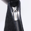 CELINE C Macadam Canvas Shoulder Bag Suede Black Silver Auth 202665A-17