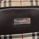 BURBERRY Nova Check Shoulder Bag Canvas Beige Silver Auth 202667-15