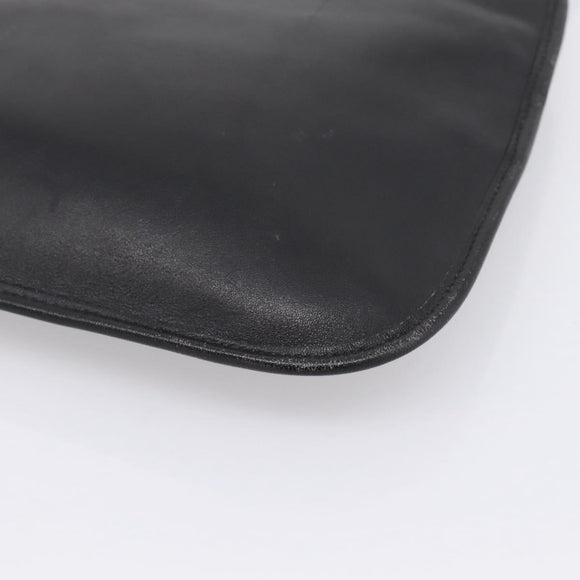 GUCCI Shoulder Bag Leather Black Silver 001 3364 Auth 202668